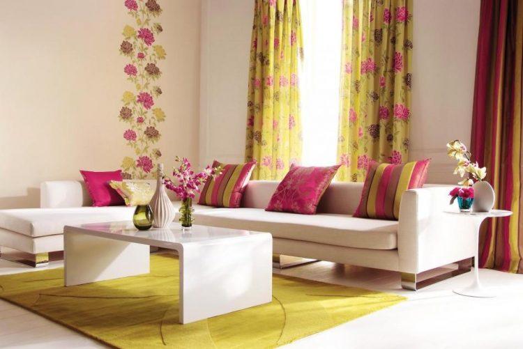 beautiful floral living room curtains