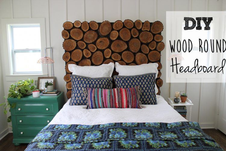 round wooden headboard