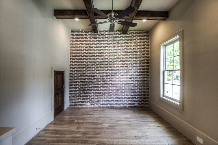 simple brick accent wall