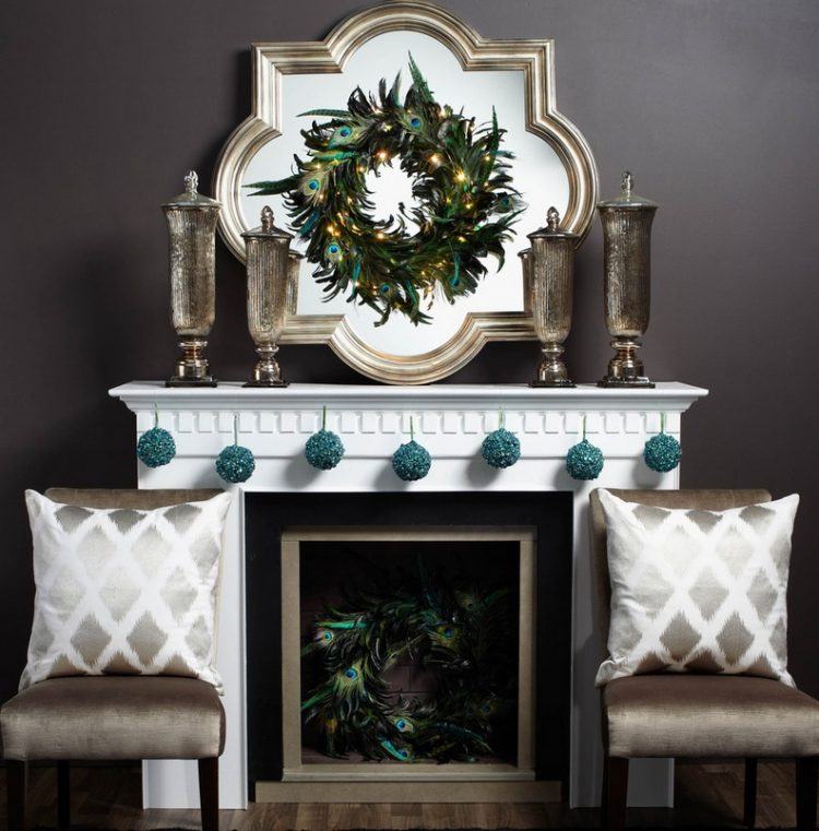 simple formal mantel decor