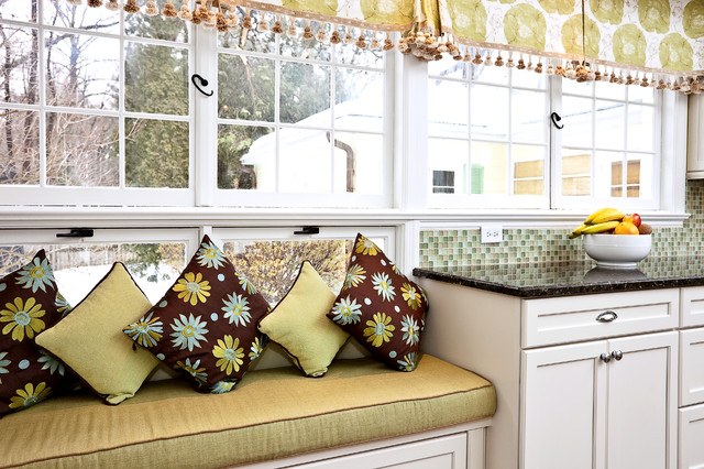 bright kitchen window seat