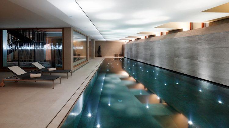 large indoor infinity pool