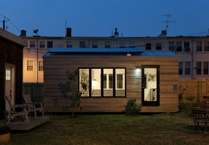 wooden house with windows