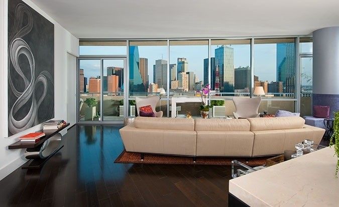 modern living room with a view