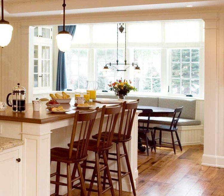 kitchen with table and window seat