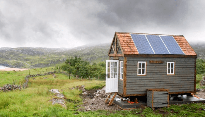 simple small home with stunning view