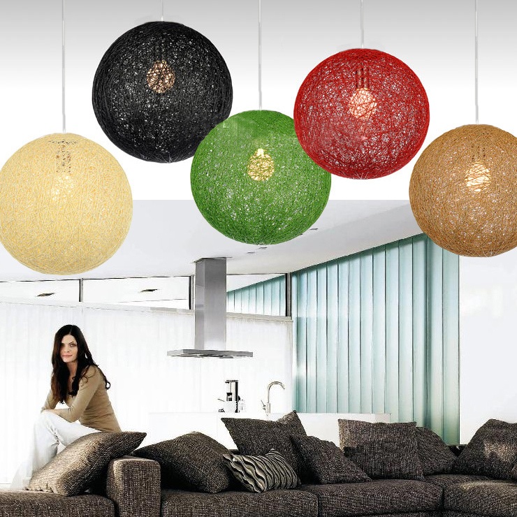 colorful hanging lamps