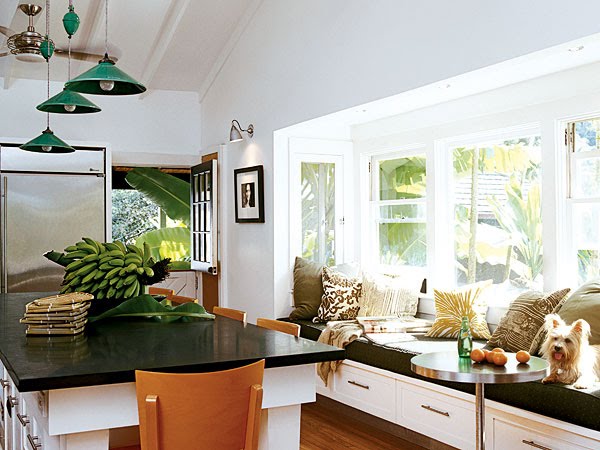 Beautiful kitchen window seat