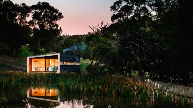 distant view of luxurious tiny home