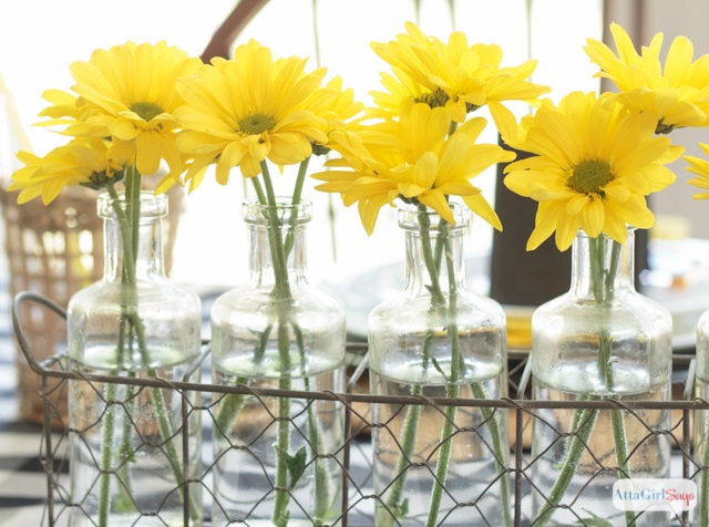 yellow flower center piece