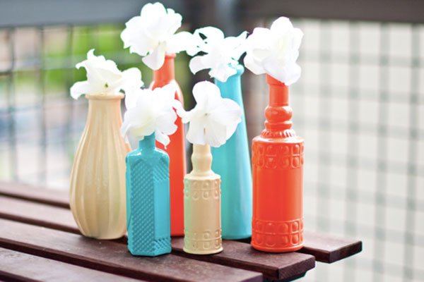 colorful bottles for home decoration