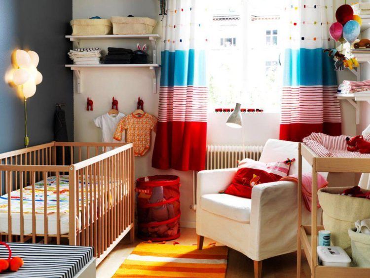 bright and colorful baby room