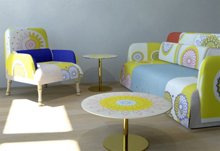 colorful contemporary living room furniture