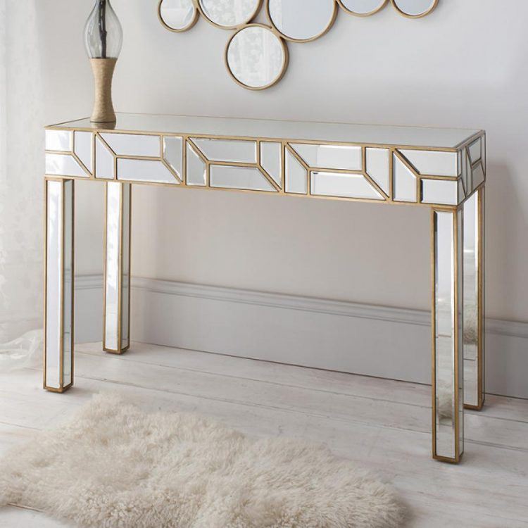 creative glass console table