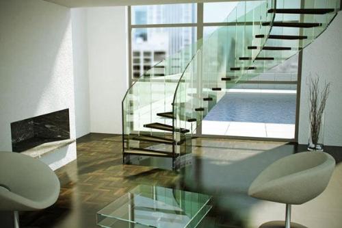 Glass Staircase Green