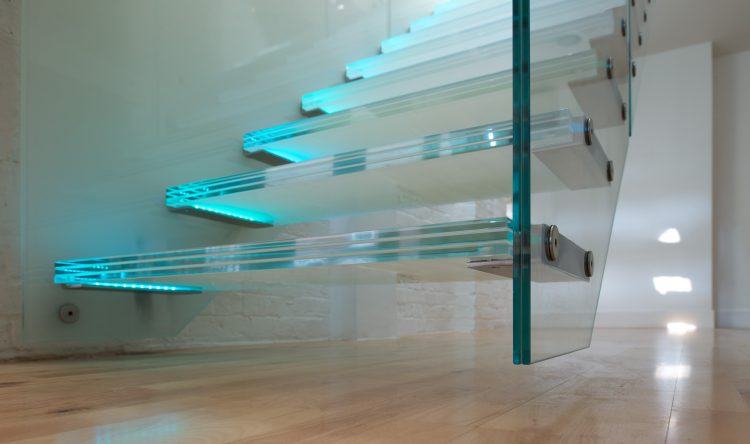 Hanging Glass Staircase