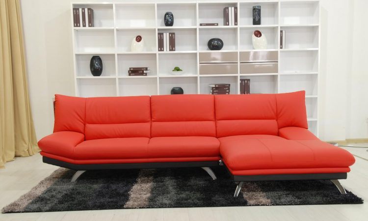 italian red sectional sofa