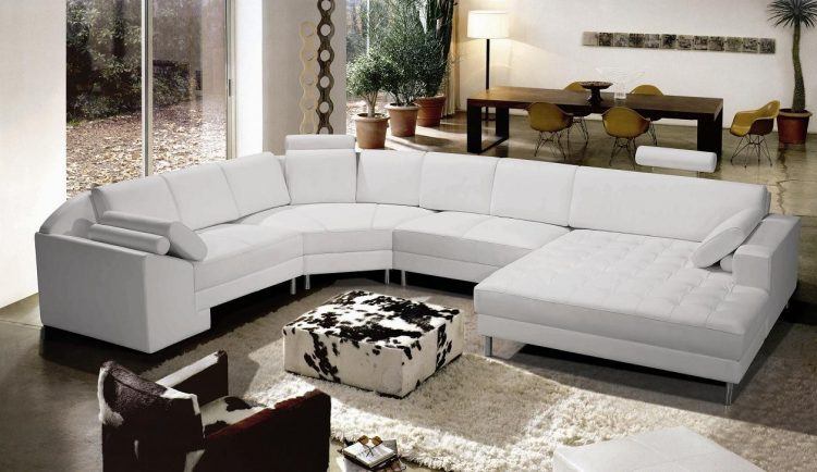 beautiful white leather sofa 