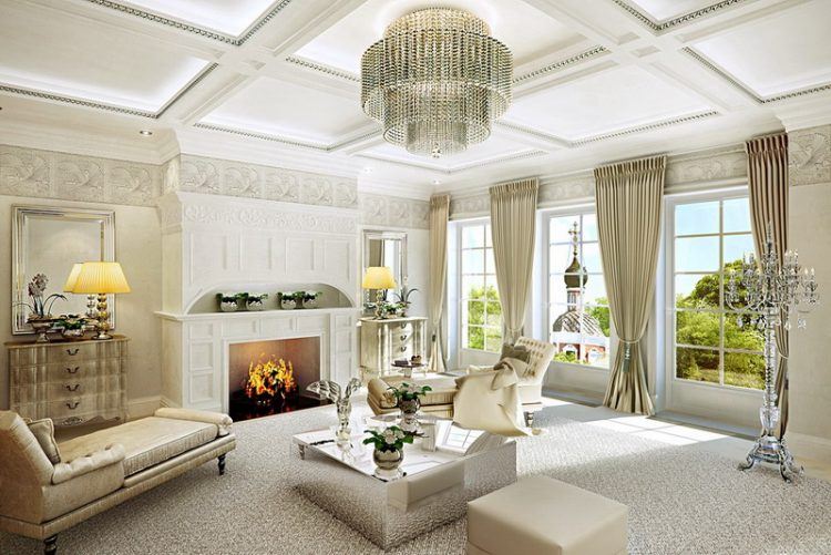 luxurious living room with lavish design