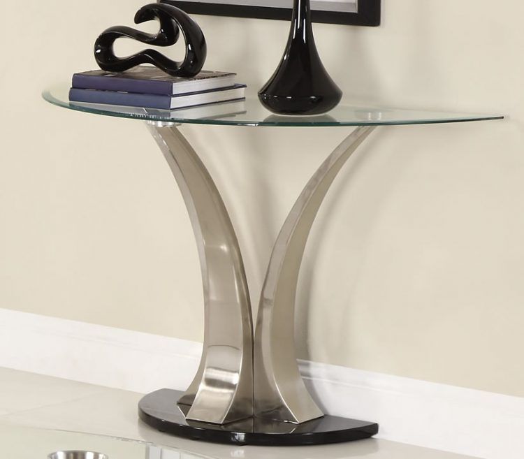 modern glass console table