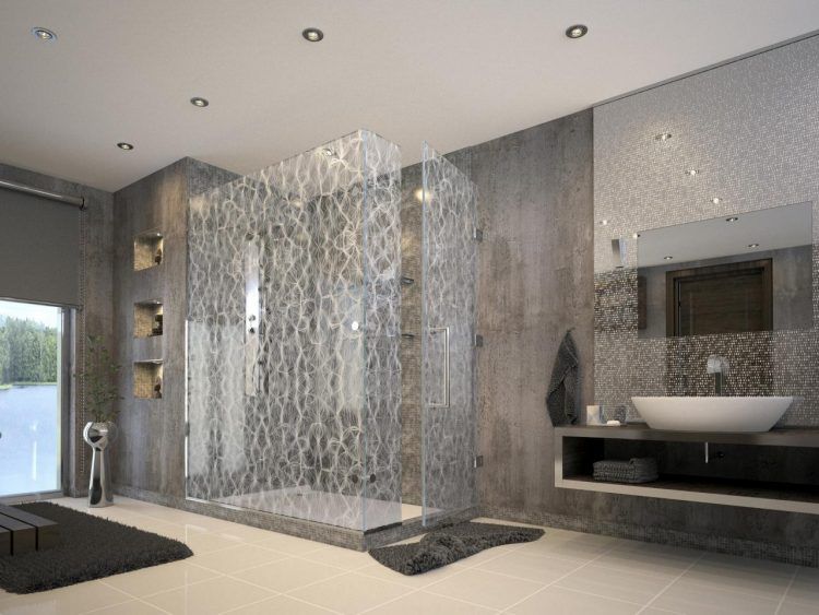 modern black and gray bathroom design