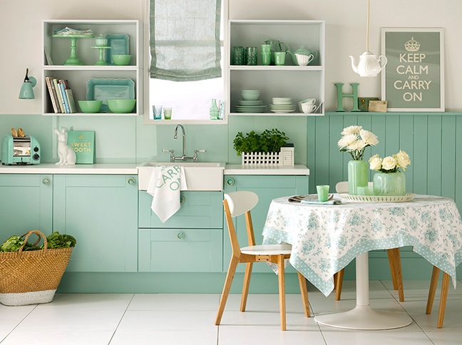 turquoise kitchen decor 