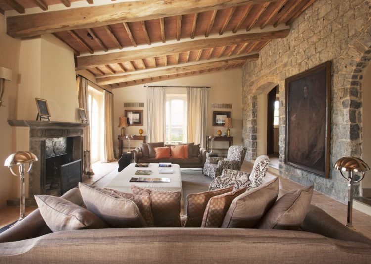 Tuscan Country Living Room