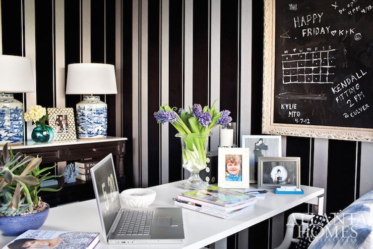 White and Black Home Office