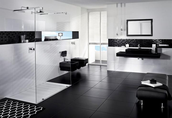 stunning black accent tiles