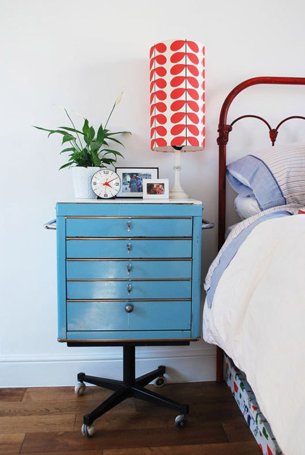 unique light blue side table