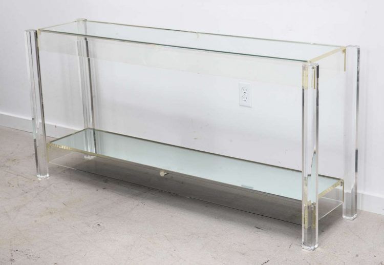 awesome acrylic and glass console table