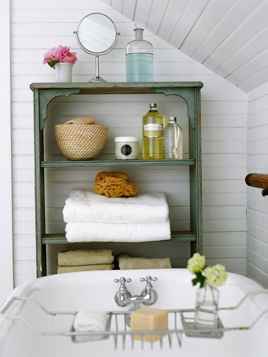 custom made bathroom shelving