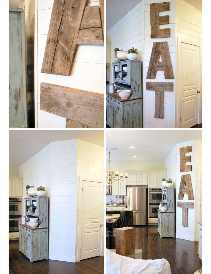 DIY wooden eat sign for home