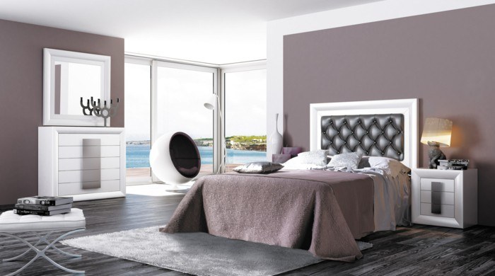 modern lavender bedroom 