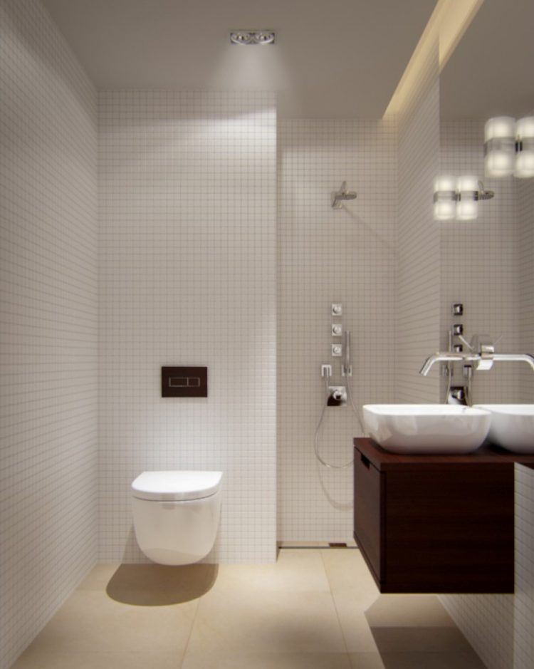 small bathroom with corner shower