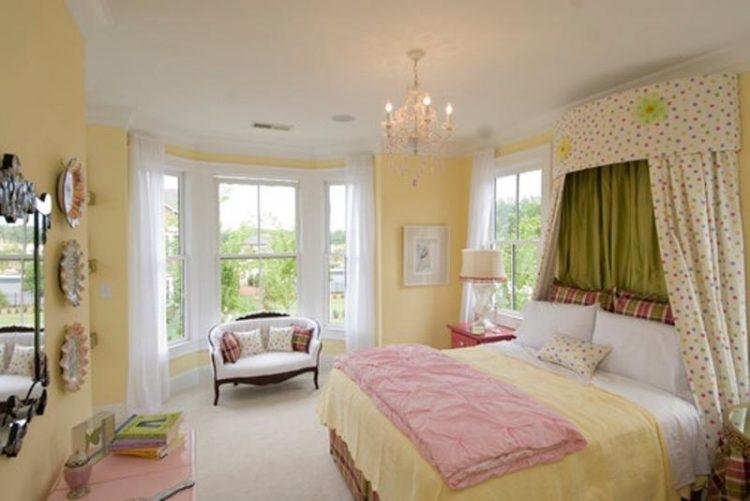 elegant pastel yellow bedroom