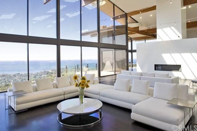 modern living room with large windows