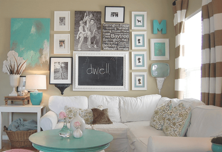 home decor with chalk board