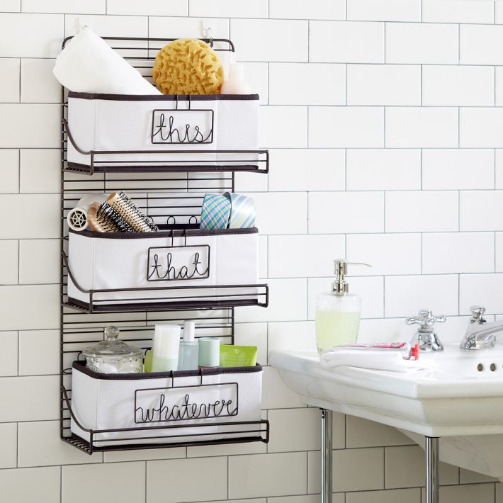 hanging storage for bathroom