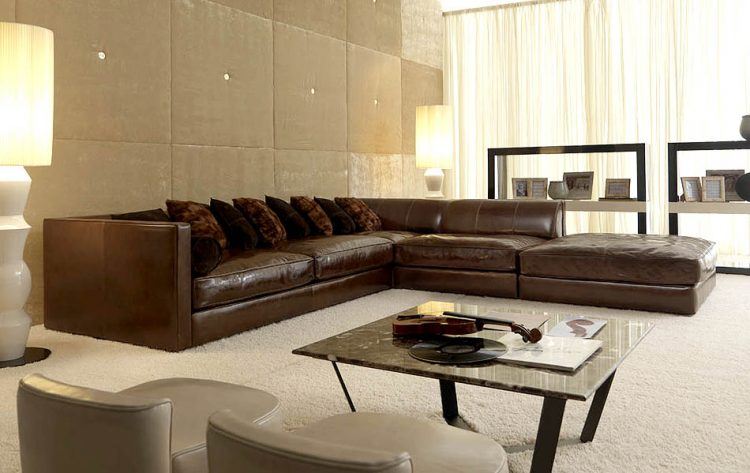 oversized leather sofa