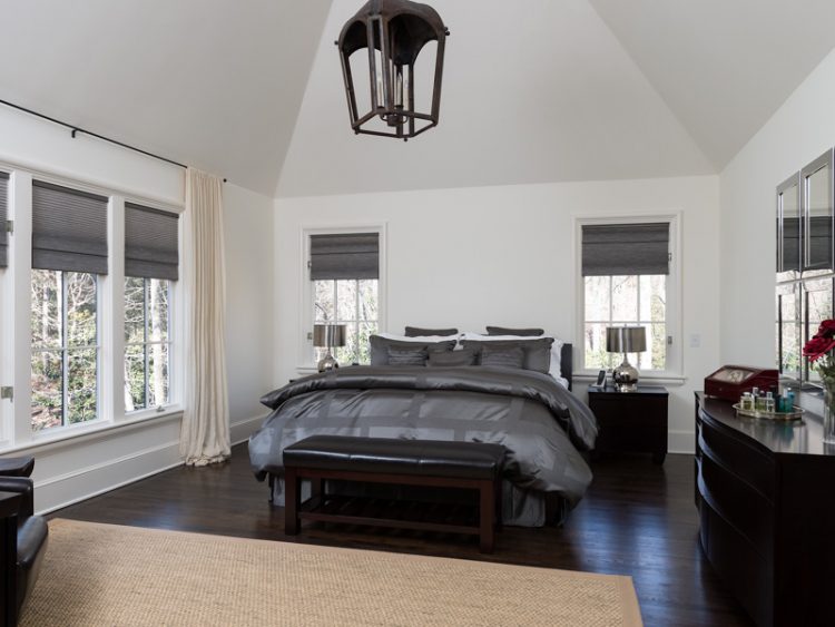 dark colored gender neutral bedroom