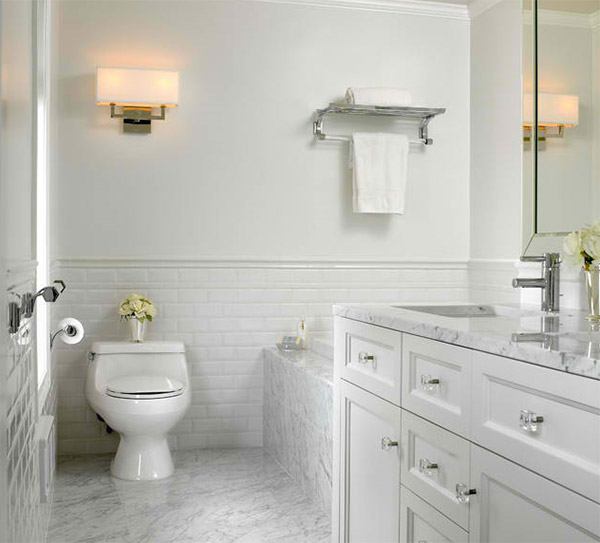 simple all white bathroom design