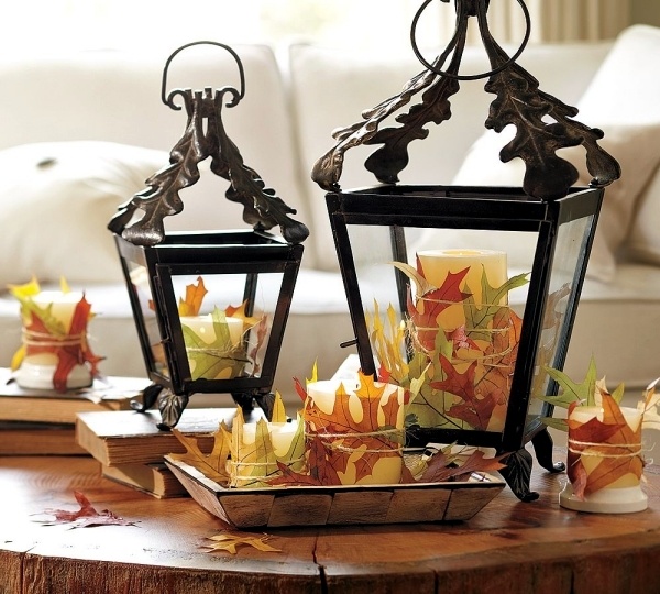 fall themed coffee table decorations