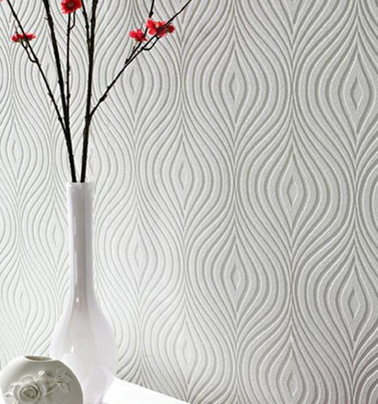 simple white patterned wallpaper