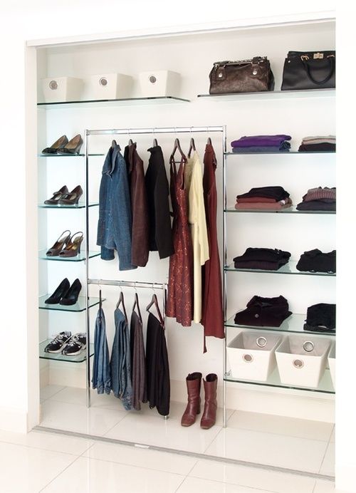 closet with extra shelves