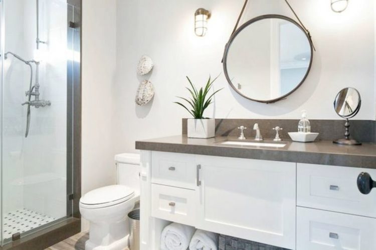 Bathroom with Statement Mirror