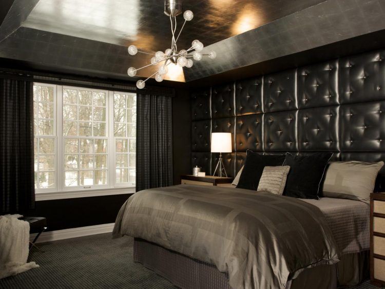 black-bedroom-with-leather-headbord