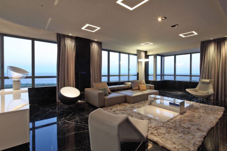 black-living-room-with-stunning-flooring