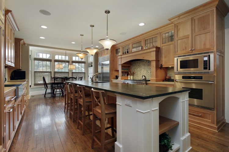 custom-wood-kitchen-with-dark-island