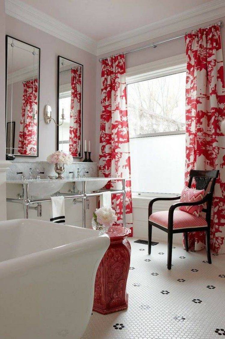 decorative-red-bathroom-window-curtains